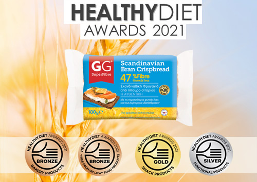 Μεγάλη διάκριση της Σκανδιναβικής Φρυγανιάς GG στα Healthy Diet Awards 2021